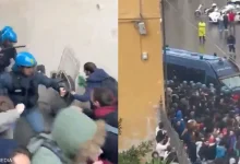 فيديو يثير الغضب بإيطاليا.. الشرطة تتصدى لطلاب يؤيدون فلسطين