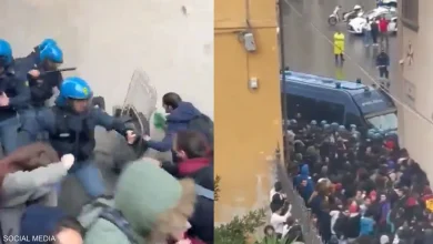 فيديو يثير الغضب بإيطاليا.. الشرطة تتصدى لطلاب يؤيدون فلسطين